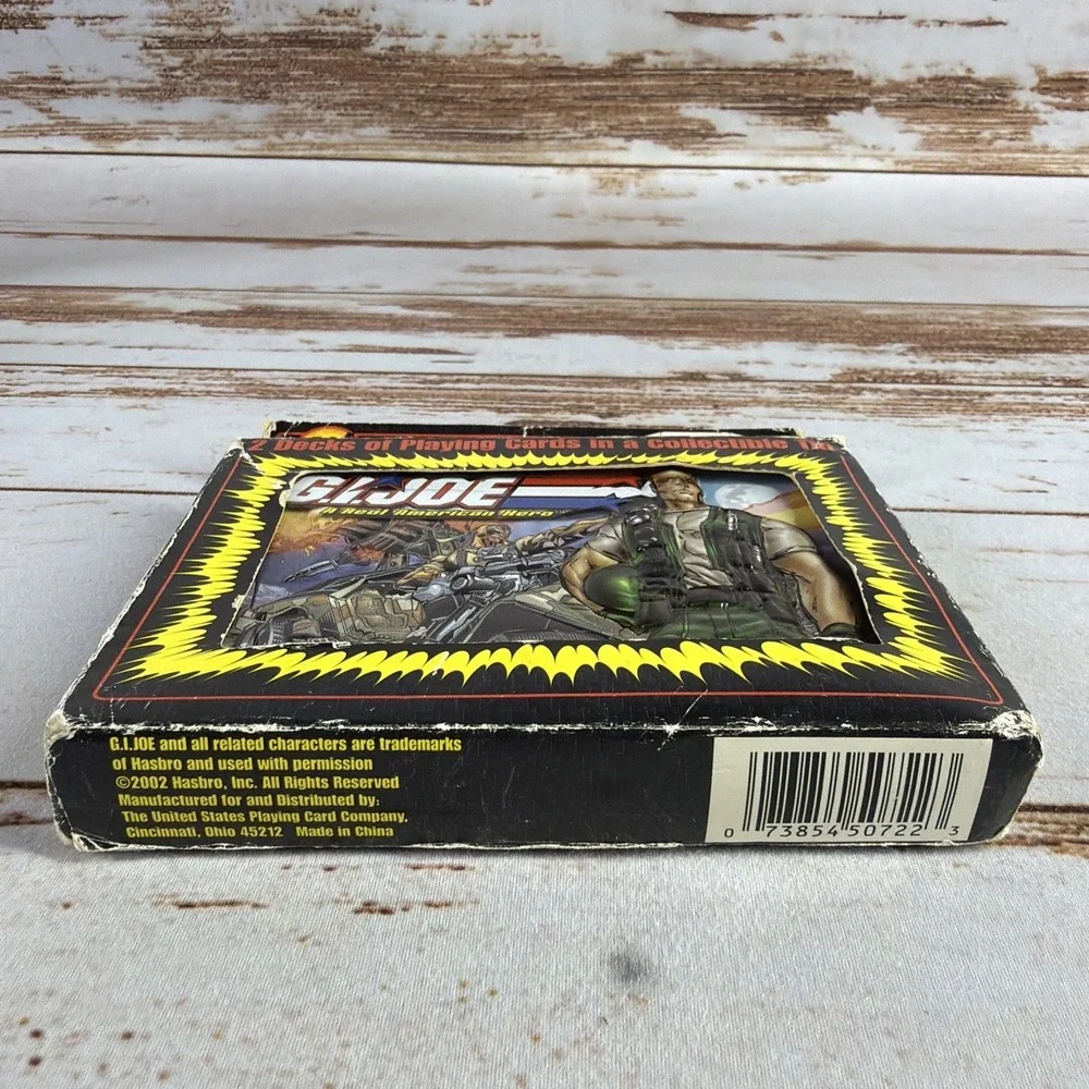 GI Joe 2 Deck Playing Cards Set Collectible Tin New Sealed Vintage Military